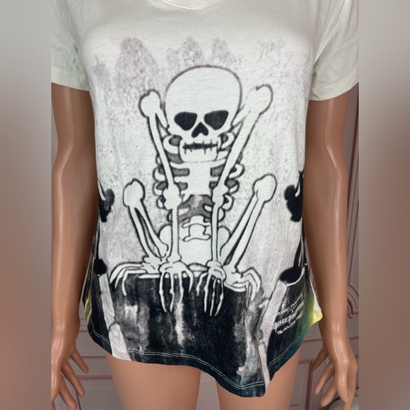 DISNEY PARK CARTOON t shirt skeletons size XS silly symphony NEW - Picture 2 of 10